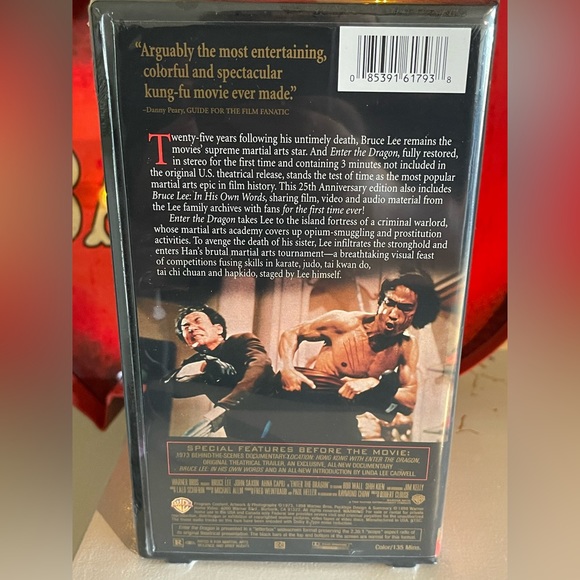 1998 Enter The Dragon 25th Anniversary Movie VHS Bruce Lee NEW Sealed - Picture 4 of 10